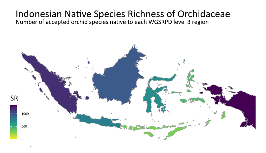Indonesian Orchid Species Richness map